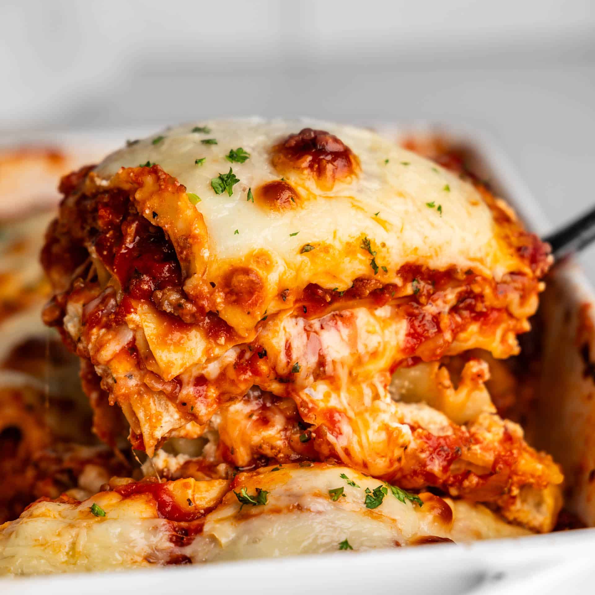 A stunning image of lasagna